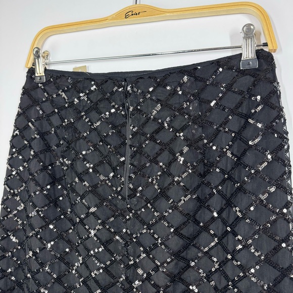 J. Crew Collection Black Lattice Sequin Pencil Skirt NWT - Picture 11 of 17